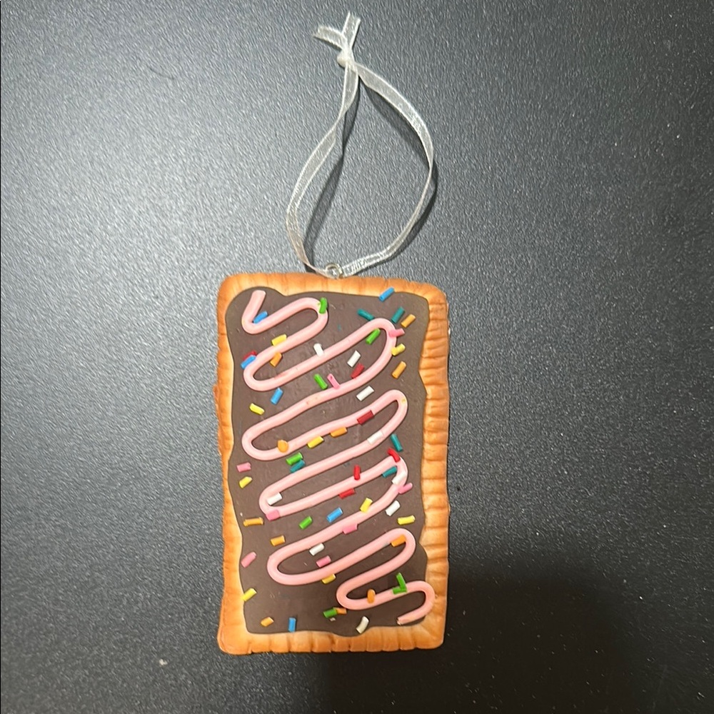 Pop Tart Ornament with Sprinkles 4x2.5 in